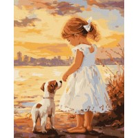 Картина за номерами «Друзі на узбережжі» 40х50 см, ТМ Ідейка