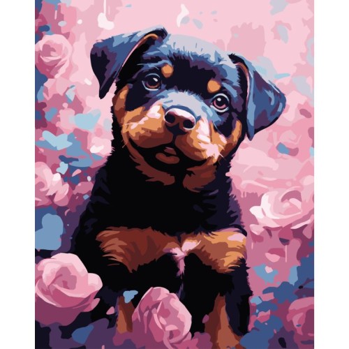 Картина за номерами «Песик» 40х50 см, ТМ Strateg