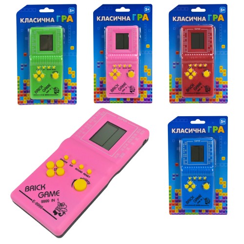 Електронна гра «Тетріс» 6,5х2х14,5 см, в асортименті, на планшетці 19х10 см