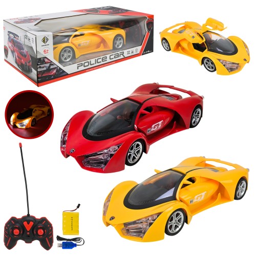 Машина р/к на акумуляторі зі світлом та дверима що відкриваються, в асортименті, у коробці 40,8х20х12,5 см