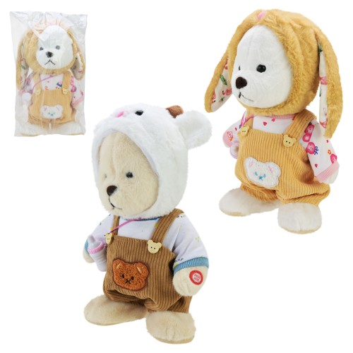 Ведмежа 30 см інтерактивне музичне з повтором голосу, ходить, плаче, на батарейці, в асортименті, у пакеті