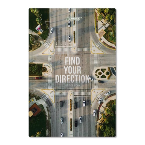 Канцелярська книга на 96 аркушів у клітинку з твердою палітуркою та картонною обкладинкою, №4455, в асортименті, ТМ Brisk