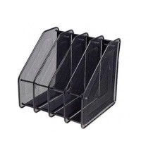 Лоток «Сітка» вертикальний металевий на 4 відділення чорний