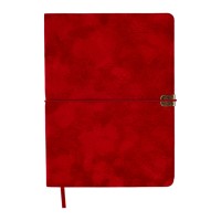 Щоденник недатований «VELOUR» A5 на 336 сторінок з обкладинкою зі шкірзаму, червоний, ТМ Buromax