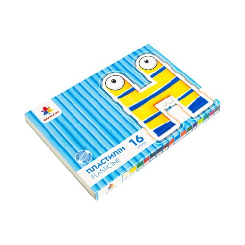 Пластилін на 16 кольорів по 12 г зі стеком, GAMMA'UA