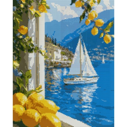 Алмазна мозаїка «Літня відпустка» 40х50 см, ТМ SANTI