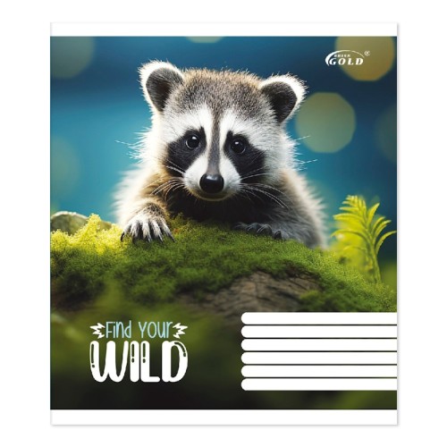 Зошит на 18 аркушів у клітинку «Гарні звірята», №3510 ТМ Gold Brisk