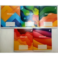 Зошит на 96 аркушів у клітинку «Абстракція», №1013, Пір'їнка