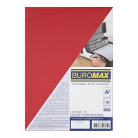 Обкладинка для брошурування А4 250 г/м2 червона, ТМ Buromax