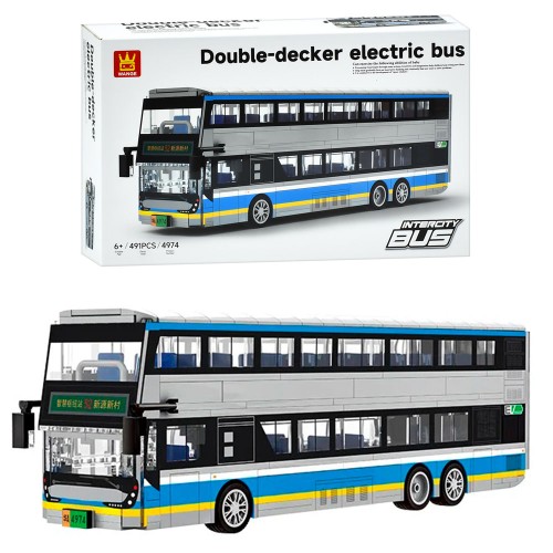 Конструктор «Міська серія. Двоповерховий автобус» 32,8 см на 491 деталь, у коробці 40х25х8,5 см
