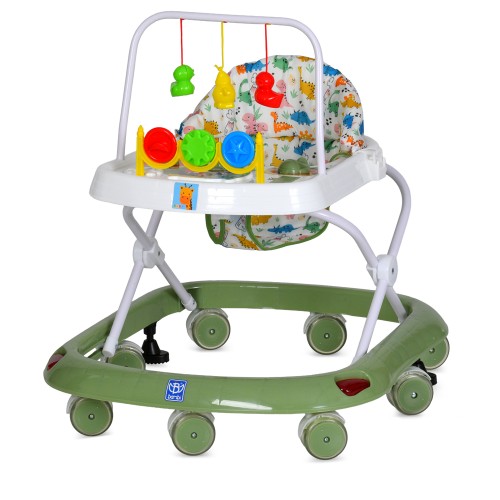 Ходунки музичні зі світлом, дугою та підвісками, на 8 колесах, 2 стопорами, на батарейці, у коробці 61х12х56 см