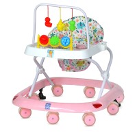 Ходунки музичні зі світлом, дугою та підвісками, на 8 колесах, 2 стопорами, на батарейці, у коробці 61х12х56 см