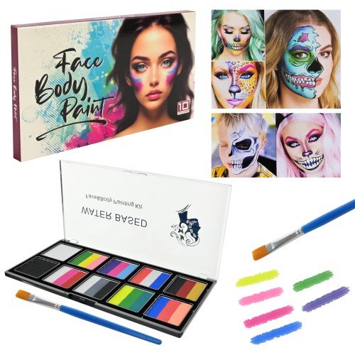 Аквагрим на 26 яскравих кольорів з пензликом, у коробці 19х1х11 см