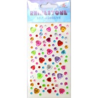 Стрази самоклейкі «Серце», у пакеті 13х7,5 см, ТМ Мандарин