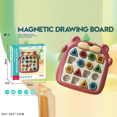 Магнітна дошка «Логіка» з вправами для тактильного та інтелектуального розвитку, у коробці 20х20х3 см