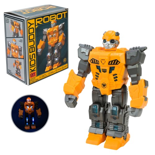 Робот 21 см зі світлом, звуком та рухомими деталями, на батарейці, у коробці 15,5х8,2х13 см