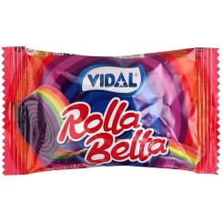 Цукерка «Rainbow Rolla Belta» желейна 19 г, ТМ Vidal