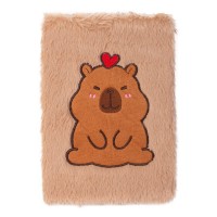 Блокнот «CAPYBARA 3» А5 на 80 аркушів у клітинку з хутряною обкладинкою, KIDS Line