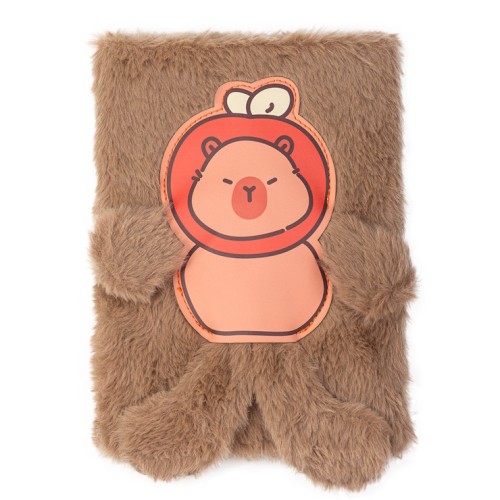 Блокнот «CAPYBARA 1» А5 на 80 аркушів у клітинку з хутряною обкладинкою, KIDS Line