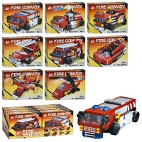 Конструктор «Пожежний транспорт» від 90 деталей, в асортименті, по 8 шт у дисплеї 39х14,5х17,5 см