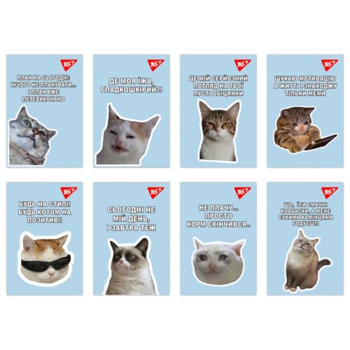 Блокнот «Щоденний настрій» А7 на 48 аркушів у клітинку з ламінованою обкладинкою, ТМ YES