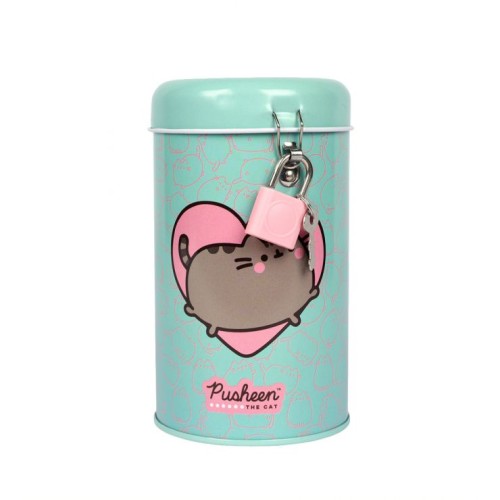 Скарбничка «Pusheen» 13х7,6 см кругла металева, ТМ Yes