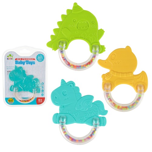 Брязкальце-прорізувач, в асортименті, на планшетці 16х15х1,5 см