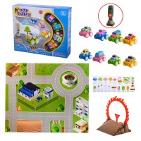 Килимок «City Traffic»: ігрове поле 49х59 см, 4 машинки по 5,5 см та 20 аксесуарів, в асортименті, у коробці 30х7,5х25 см