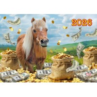 Календар квартальний «Грошовий коник» 22,2х15,6 см супереконом