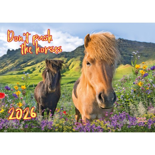 Календар квартальний «Don`t push the Horses» 22,2х15,6 см супереконом