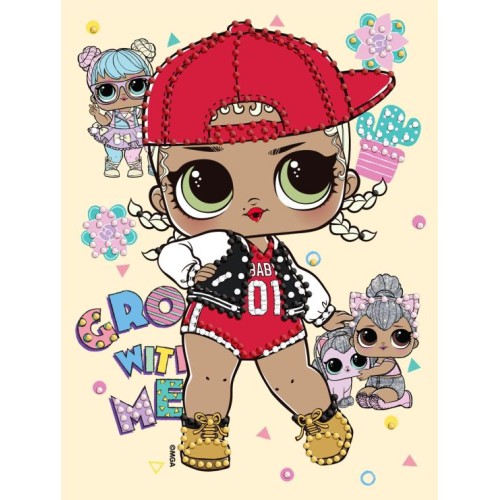 Набір з алмазною мозаїкою з частковою викладкою «L.O.L. Surprise! SWAG» 15х20 см, ТМ Ідейка