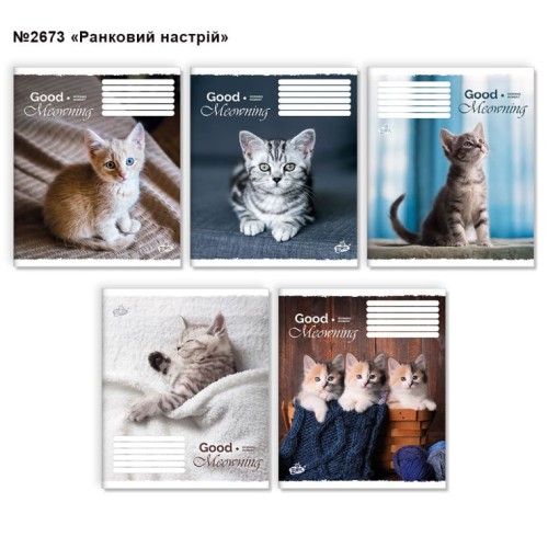 Зошит на 24 аркуші у лінію «Ранковий настрій», №2673, ТМ Brisk