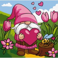 Картина за номерами «Милий гномик» 30х30 см, ТМ Ідейка