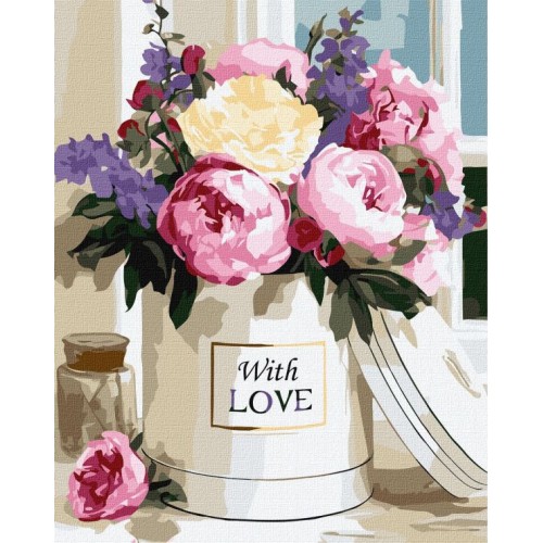 Картина за номерами «Теплі квіткові відтінки» 40х50 см, ТМ Ідейка