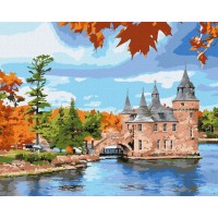 Картина за номерами «Замок на озері» 40х50 см, ТМ Ідейка