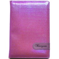 Блокнот А5 на 80 аркушів у клітинку з обкладинкою зі шкірзаму, рожевий, ТМ Мандарин