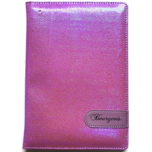 Блокнот А5 на 80 аркушів у клітинку з обкладинкою зі шкірзаму, рожевий, ТМ Мандарин