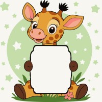 Картина за номерами «Жираф з листівкою» 20х20 см, ТМ Strateg