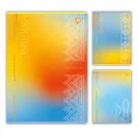 Канцелярська книга «Україна» на 96 аркушів у клітинку з ламінованою обкладинкою, в асортименті, ТМ Yes