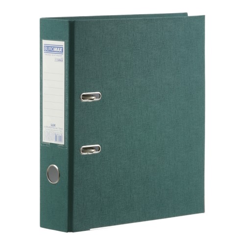 Папка-реєстратор «LUX» А4 одностороння збірна 70 мм PP, темно- зелена, JOBMAX