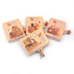 Блокнот «Capybara» 8х11 см на 80 аркушів з замком, в асортименті, ТМ J.Otten