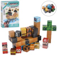 Конструктор магнітний «Піратський корабель» на 54 деталі, у коробці 15х25х7 см