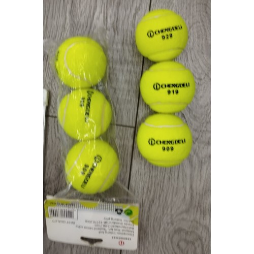 Набір тенісних м'ячів з 3 шт, у пакеті