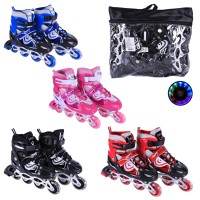 Ролики розміром 34-37 з колесами PVC, світяться, в асортименті