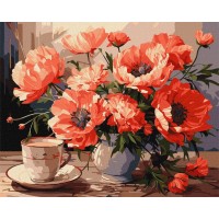 Картина за номерами «Букет з маками» 40х50 см, ТМ Ідейка