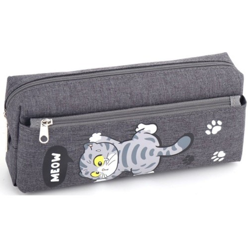 Пенал 20х8,5х6 см сірий, ТМ Мандарин