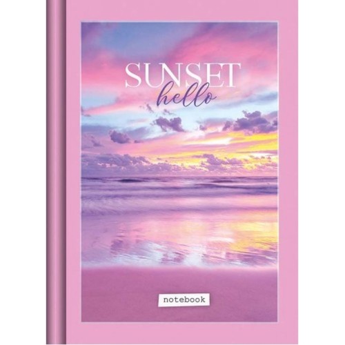 Блокнот «Sunset» А6 на 176 аркушів у клітинку з твердою ламінованою обкладинкою, в асортименті, ТМ Рюкзачок