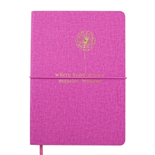 Блокнот «NICE» А5 на 96 аркушів у клітинку з обкладинкою зі шкірзаму, малиновий, ТМ Buromax