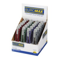 Ніж канцелярський «MORANDI STYLE» з шириною леза 9 мм у пластиковому корпусі з механічним фіксатором, в асортименті, ТМ Buromax