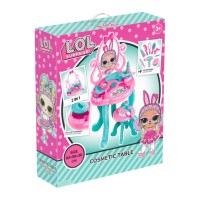 Косметичний столик «L.O.L. Surprise! Таємничий та крутий» 30х47х74,5 см зі стільчиком 22х24 см та аксесуарами, у коробці 57х48,5х15,5 см